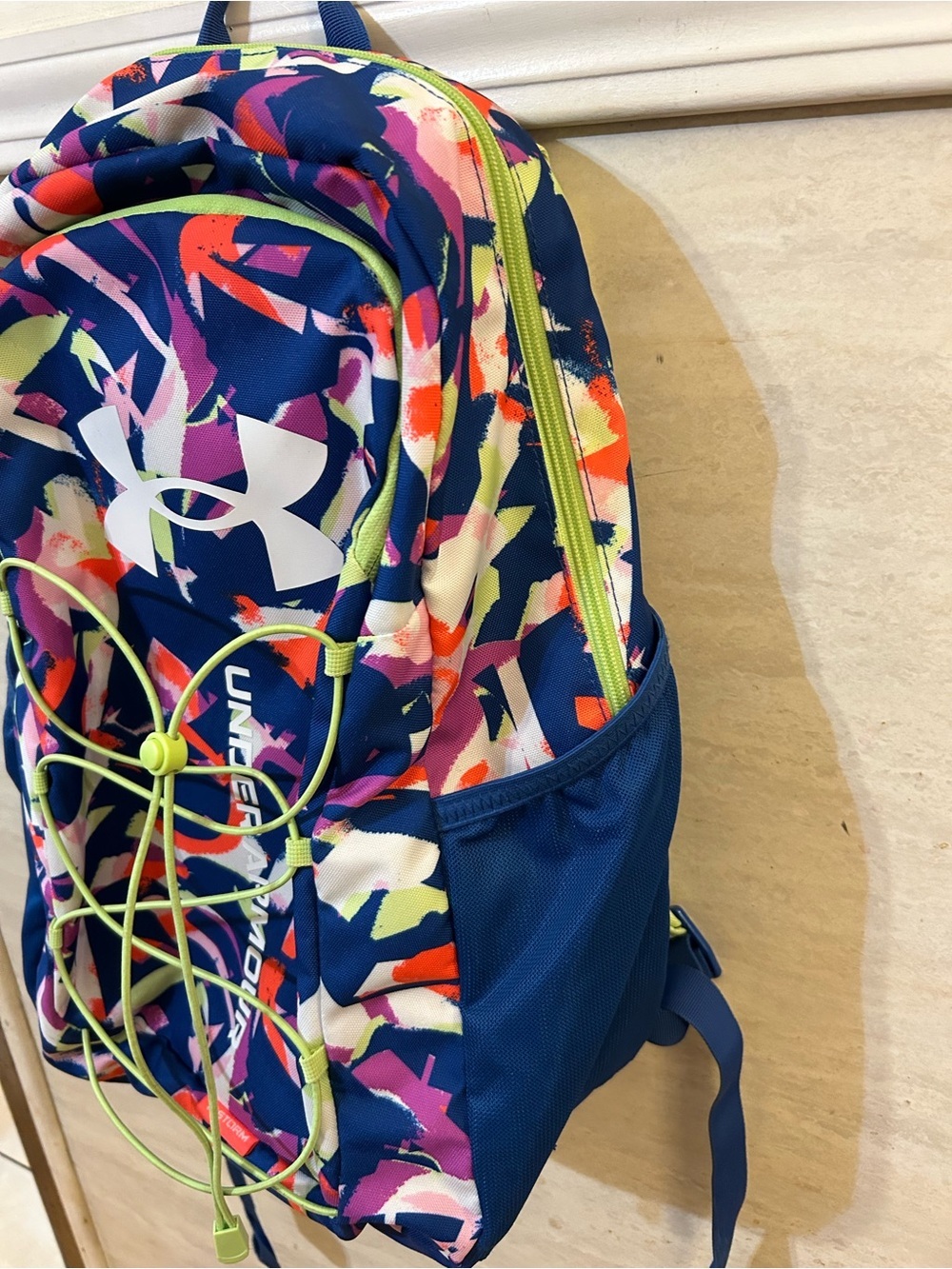 Under Armour Hustle Sport Backpack “ Tech Blue" pattern Colorway” - Picture 5 of 15